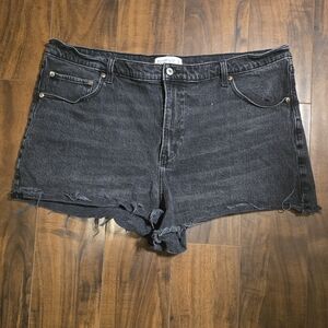 Abercrombie Black Denim Shorts
